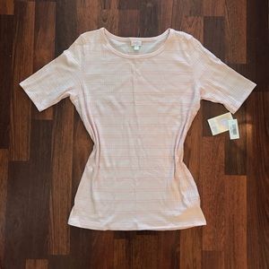LuLaRoe Gigi Light Pink w/Stripes
